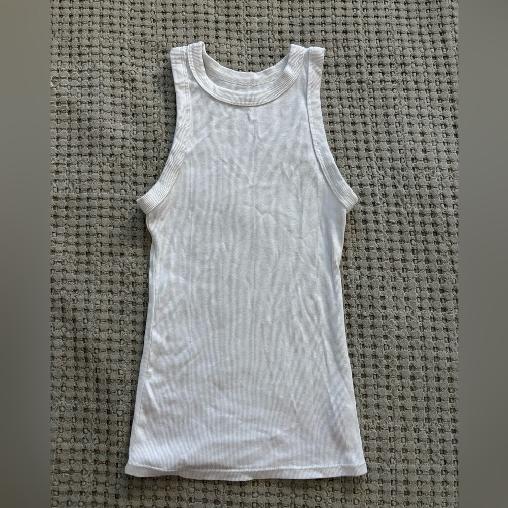 White Scoop Neck Tank